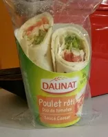 Mängden socker i Wrap poulet rôti duo de tomates sauce caesar