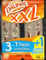 Mängden socker i XXL 3 thon crudités + 1 gratuit