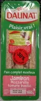 Mängden socker i Pain complet moelleux Jambon mozzarella tomate basilic