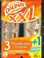 Mängden socker i XXL 3 poulet roti crudités + 1 gratuit