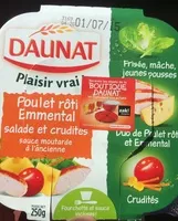 Mängden socker i Poulet rôti Emmental salade et crudités sauce moutarde à l'ancienne