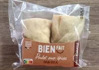 Mängden socker i Pita poulet aux epices