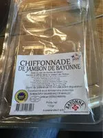 Mängden socker i Chiffonade de jambon de Bayonne