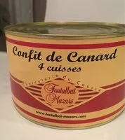 Mängden socker i Confit de canard