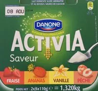 Mängden socker i Activia - Fraise Ananas Vanille Peche