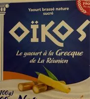 Mängden socker i Oïkos yaourt a la grecque de La Réunion