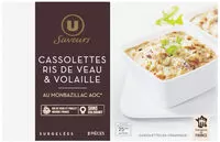Mängden socker i Cassolettes de ris de veau et volaille au Monbazillac AOC Saveurs