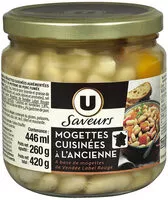 Mängden socker i Mogettes cuisinées à l'ancienne saveurs
