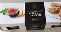 Mängden socker i Trio de foie gras de canard entier coteaux de Layon foie gras aux figues et foie gras aux pommes poêlées Saveurs