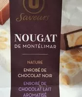 Mängden socker i Assortiment de Nougat de Montélimar : nature, enrobés de chocolat noir, chocolat au lait aromatisé à l'orange Saveurs
