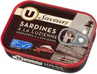 Mängden socker i Sardines à la Luzienne jamb.Bayon.piment espelette,