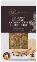 Mängden socker i Foie gras de canard entier mi-cuit du Sud Ouest au poivre noir IGP Saveurs
