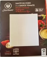 Mängden socker i Sauté de porc à la sauce tomate polenta aubergines et poivrons au thymsurgelé