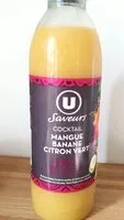 Mängden socker i Boisson à base de jus et purée de fruits (mangue, banane, citron vert)réfrigéré