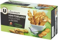 Mängden socker i Mini feuilleté torsade oignon et ciboulette saveurs