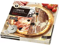 Mängden socker i Pizza à base de mozzarella speck alto adige IGP et olives noires Saveurs