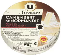 Mängden socker i Camembert de Normandie AOP au lait cru 22%MG