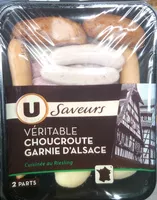Mängden socker i Véritable choucroute garnie d'Alsace cuisinée au Riesling