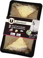 Mängden socker i Galettes de blé noir, garnies de jambon supérieur et d'emmental Saveurs