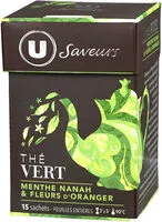 Mängden socker i Thé vert menthe nanah et fleurs d'oranger saveurs