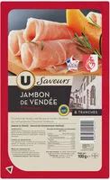 Mängden socker i Jambon de Vendée IGP à l'ancienne