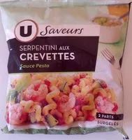 Mängden socker i Serpentini aux crevettes (Sauce Pesto), Surgelés
