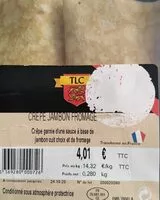 Mängden socker i Crêpe jambon fromage