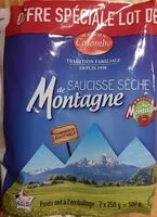 Mängden socker i Saucisse sèche de montagne