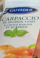 Mängden socker i Carpaccio de saumon fumé à l'huile d'olive er au basilic