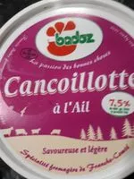 Mängden socker i Cancoillote à l'ail