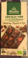 Mängden socker i Chocolat noir Cranberry, Physalis, Goji