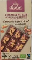 Mängden socker i Chocolat au lait cacahuètes & fleur de sel de Guérande