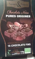 Mängden socker i Les ganaches pures origines chocolat noir bio