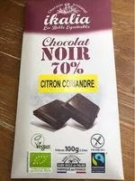 Mängden socker i Chocolat Noir 70% Citron Coriandre