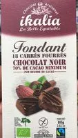 Mängden socker i Chocolat noir 70%