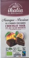 Mängden socker i Chocolat noir 70% mangue-passion