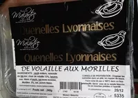 Mängden socker i Quenelles lyonnaises de volaille aux morilles