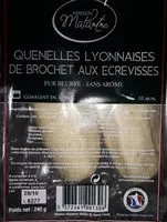 Mängden socker i Quenelles lyonnaise de brochet et ecrevisses