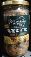 Mängden socker i Marrons entiers cuits à la vapeur