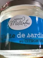 Mängden socker i Rillette de sardines
