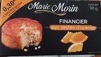 Mängden socker i Financier aux zestes d'orange
