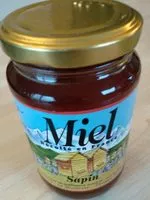 Mängden socker i Miel récolté en France Sapin