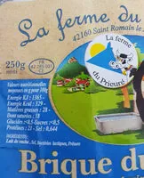 Mängden socker i Brique du Forez