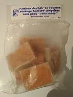 Mängden socker i Portion de chair de saumon sauvage