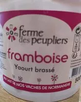 Mängden socker i Yaourt brassé sucré aux framboises