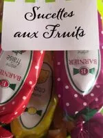 Mängden socker i Sucettes aux fruits