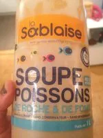 Mängden socker i La Sablaise, Soupe de poissons fraiche, la bouteille de