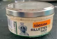 Mängden socker i Rillettes de thon au laurier LA SABLAISE