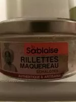 Mängden socker i Rillettes Maquereaux échalotes