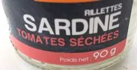 Mängden socker i Rilettes sardine, tomates séchées, 90g